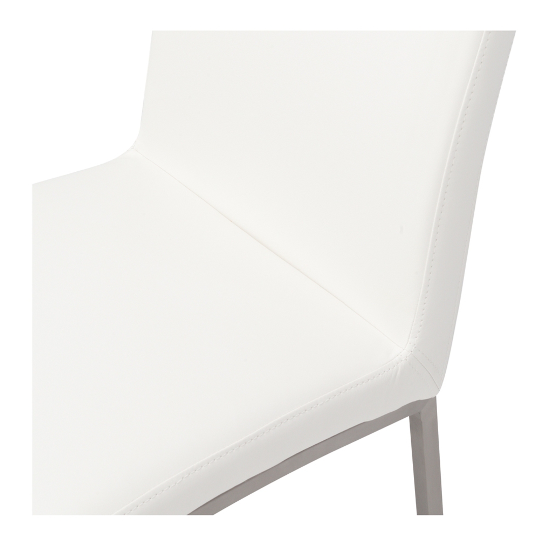 Bristol Chair PU White with Stainless Legs image 4